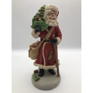 Santa Claus Florentine Art Studio 1987 Vintage Christmas Sculpture Tree 20-1360